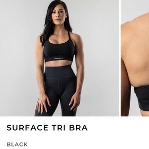 ALPHALETE SURFACE TRI BRA/BLACK/M